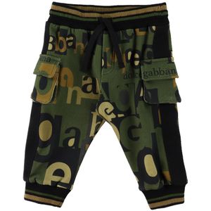 Dolce & Gabbana Joggingbroek - herboren om te leven - Legergroen - Dolce & Gabbana - 9-12 mnd - Joggingbroek