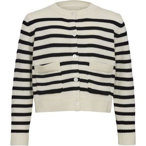 Sofie Schnoor - Cardigan - Gebreid - Off White - Met Strepen