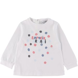 Emporio Armani Blouse - Wit m. Tekst/Smileys - Emporio Armani - 12 mnd - Shirts