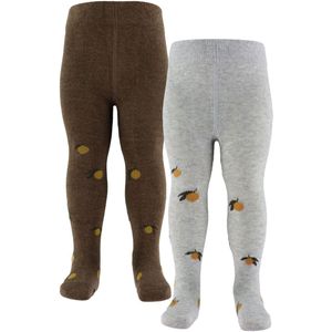 Konges Sløjd Panty's - 2-pack - Jaquard - Lemon - Konges Sløjd - 62/74 - Panty's