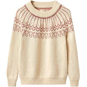 Fliink Blouse - Katoen/Wol - Gebreid - Nova - Bow - Zandschelp - Fliink - 86 - Shirts