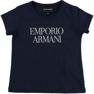 Emporio Armani T-Shirt - Navy m. Glitter - Emporio Armani - 6 jaar (116) - T-Shirts