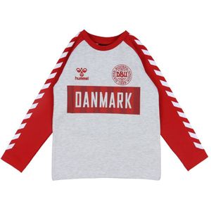 Hummel Blouse - DBU - hmlHoera - Grijs Gevlekt/Rood - Hummel - 4 jaar (104) - Shirts