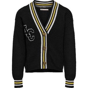 Kids Only Cardigan - Gebreid - KogFia - Black/w. Cloudd - Kids Only - 11-12 jaar (146-152) - Cardigan