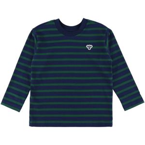 Hummel Blouse - HmlJR - Loose - Dress Blues/Groen Gestreept - Hummel - 5-6 jaar (110-116) - Shirts