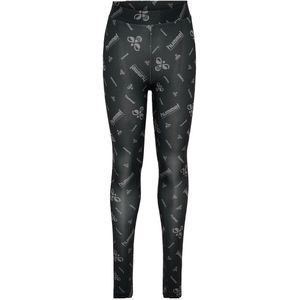 Hummel Leggings - hmlJR Gym - Zwart/Ebony m. Logo - Hummel - 4 jaar (104) - Leggings