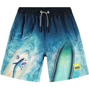 Molo Zwembroeken - UV50+ - Nilson - Surf Art Blue Chill - Molo - 5-6 jaar (110-116) - Badmode