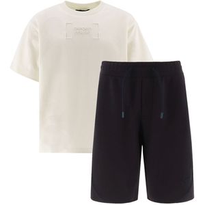 Emporio Armani T-Shirt/Shorts - Off White/Navy - Emporio Armani - 16 jaar (176) - Shorts