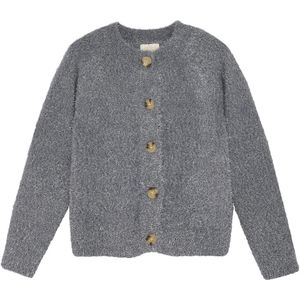 Creamie Cardigan - Gebreid - Glitter - Iron Gate - Creamie - 4-5 jaar (104-110) - Cardigan