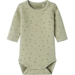 Name It Romper L/æ - NbfTusia - Thee m. Bloemen - Name It - 50 - Romper L/S