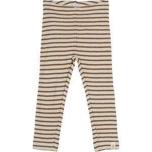 Petit Piao Leggings - Rib - Modaal - Aarde Brown/Dark Off White - Petit Piao - 62 - Leggings
