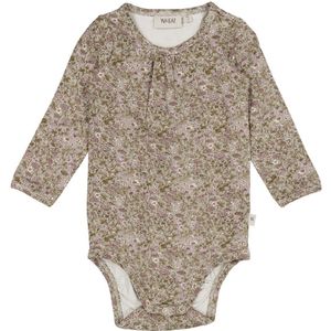 Wheat Romper l/s - Liv - Fossiele bloemen - Wheat - 68 - Romper L/S