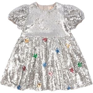 Konges Sløjd Jurk - Starla Star Dust - Star Pailletten Silver - Konges Sløjd - 3 jaar (98) - Jurk