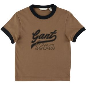GANT T-Shirt - Bijgesneden - Cocoa Brown - GANT - 11-12 jaar (146-152) - T-Shirts