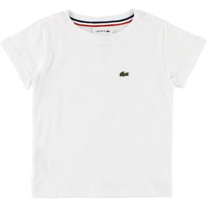 Lacoste T-Shirt - Wit m. Logo - Lacoste - 4 jaar (104) - T-Shirts