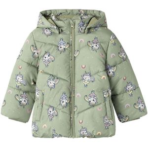 Name It Gevoerde Jas - NmfMay - Zeegras - Name It - 1 jaar (80) - Donsjassen