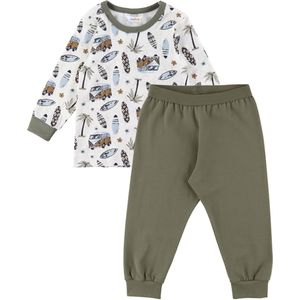 Joha Pyjama set - Off White m. Print - Joha - 90 - Pyjama - Tweedelig
