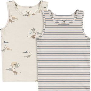 Konges Sløjd Onderhemden - 2-pack - GOTS - Kubi/Stripe Bluie - Konges Sløjd - 2 jaar (92) - Onderhemd