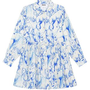 Molo Jurk - Christy - Blue Paarden - Molo - 3-4 jaar (98-104) - Jurk