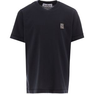 Stone Island T-Shirt - Navy Blue m. Logo - Stone Island - 8 jaar (128) - T-Shirts