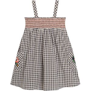 Kenzo Jurk - Crème/Grijs Geruit m. Bloem - Kenzo - 6 jaar (116) - Jurk