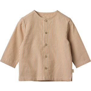 Wheat Overhemd - Shelby - Caramel Stripe - Wheat - 74 - Overhemd