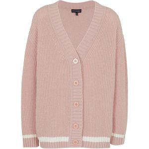 Emporio Armani Cardigan - Gebreid - Gepolijst Lilac m. Wit - Emporio Armani - 8 jaar (128) - Cardigan
