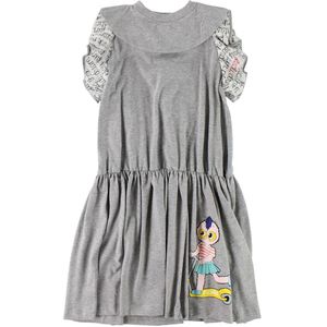 Fendi Kids Jurk - Grijs Gevlekt m. Rushes/FendiRumi - Fendi - 6 jaar (116) - Jurk