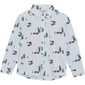 Minymo Overhemd - Ice Water m. Kerstbomen - Minymo - 8 jaar (128) - Overhemd