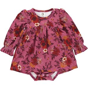 Müsli Body met Rok l/s - Bloemig - Boysenberry/Fig/Berry Ed - Müsli - 74 - Romper L/S
