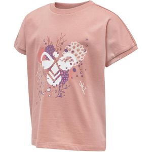 Hummel T-Shirt - hmlAtlantis - Roze m. Print - Hummel - 5 jaar (110) - T-Shirts
