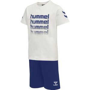 Hummel Shorts Set - HmlMalik - White/Blue Kwarts - Hummel - 10 jaar (140) - Shorts