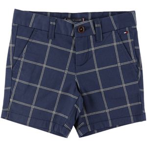 Tommy Hilfiger Shorts - Chino - Navy m. Ruiten - Tommy Hilfiger - 16 jaar (176) - Shorts