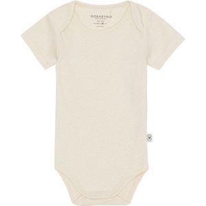 GoBabyGo Romper s/s - Hazelnoot - Vanilla - GoBabyGo - 2 jaar (92) - Romper S/S