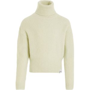 Calvin Klein Blouse - Bijgesneden - Gebreid - Kanarie Green - Calvin Klein - 8 jaar (128) - Shirts