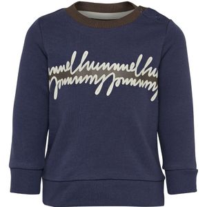 Hummel Sweatshirt - HMLJeppe - Navy m. Print - Hummel - 56 - Sweatshirt