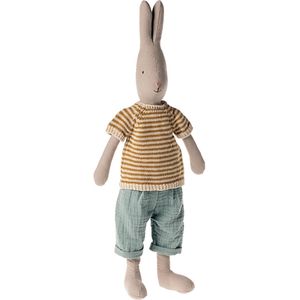 Maileg Konijn - Maat 3 - Klassiek - Gebreid overhemd Eend Broek - Maileg - OneSize - Pop