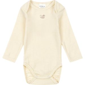 Fanga Fontana Romper l/s - Wol - Erba - Beige Melange - Fanga Fontana - 0-1 mnd - Romper L/S