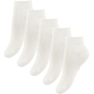 Fuzzies Enkelsokken - 5-pack - Wit - Fuzzies - 23/26 - Sokken