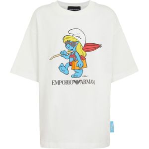 Emporio Armani T-Shirt - Wit m. Smurf Prima - Emporio Armani - 6 jaar (116) - T-Shirts