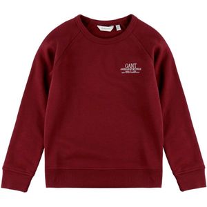 GANT Sweatshirt - Grafisch - Gevuld Rood - GANT - 9-10 jaar (134-140) - Sweatshirt