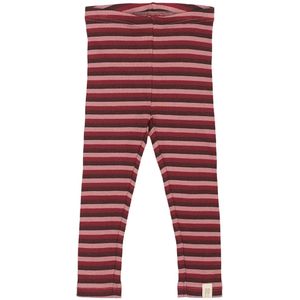 Petit Piao Leggings - Rib - Modaal - Fiets Rood Multistripe - Petit Piao - 68 - Leggings
