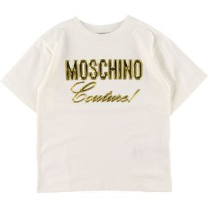 Moschino T-Shirt - Wit m. Goud - Moschino - 6 jaar (116) - T-Shirts