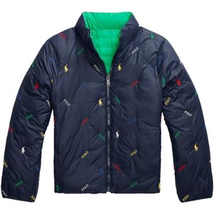 Polo Ralph Lauren Gevoerde Jas - Omkeerbaar - Groen/Navy m. Logo - Polo Ralph Lauren - 7 jaar (122) - Donsjassen