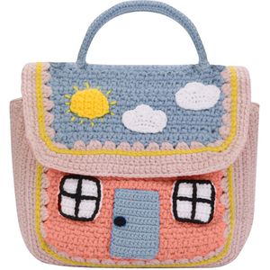 Stella McCartney Kids Handtas - Gebreid - Roze m. Huis - Stella McCartney Kids - OneSize - Tas