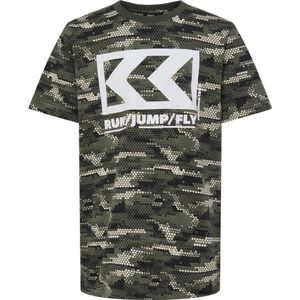 Hummel T-Shirt - hmlFSK laag - Army - Hummel - 4 jaar (104) - T-Shirts