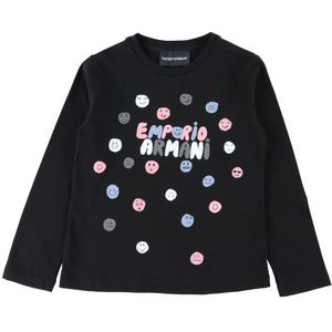 Emporio Armani Blouse - Zwart m. Tekst/Smileys - Emporio Armani - 6 jaar (116) - Shirts