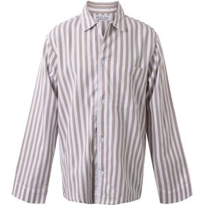 Hound Nachthemd - Grijs/Wit Gestreept - Hound - 8 jaar (128) - Pyjama - Tweedelig