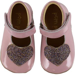 Pom Pom Ballerina Pantoffels - Beginners Heart - Dusty Rose Pete - Pom Pom - 19 - Leren schoenen