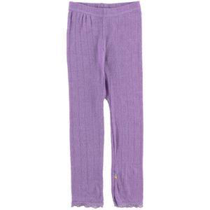 Joha Leggings - Wol/Zijde - Paars m. Pointelle - Joha - 80 - Leggings - Wol